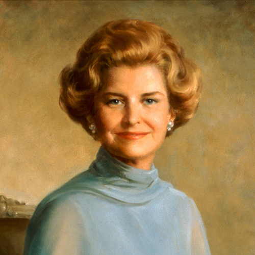 Design of surprise U.S. stamp for first lady Betty Ford unveiled March 6 at White House 